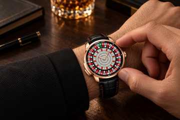 BONEST GATTI BG8004 Interactive Roulette Mechanical Watch worn during dial interaction