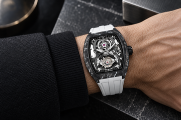 BONEST GATTI BG9006 carbon fiber tourbillon watch worn on the wrist