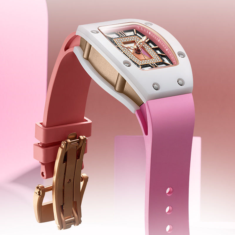 BG3003 Women Skeleton Tonneau Automatic Watch
