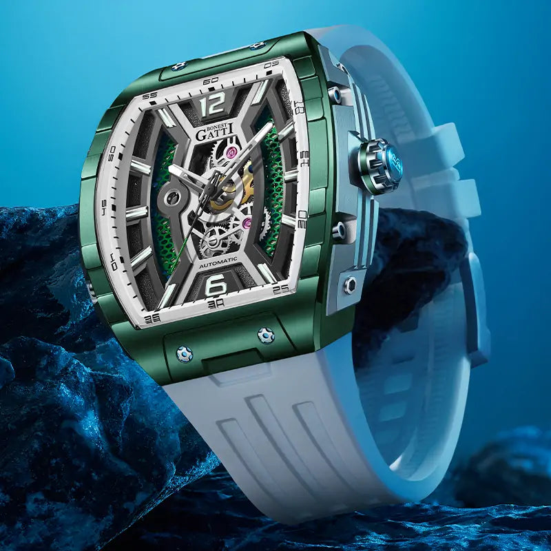 BG5601 Skeleton Automatic Tonneau Watch