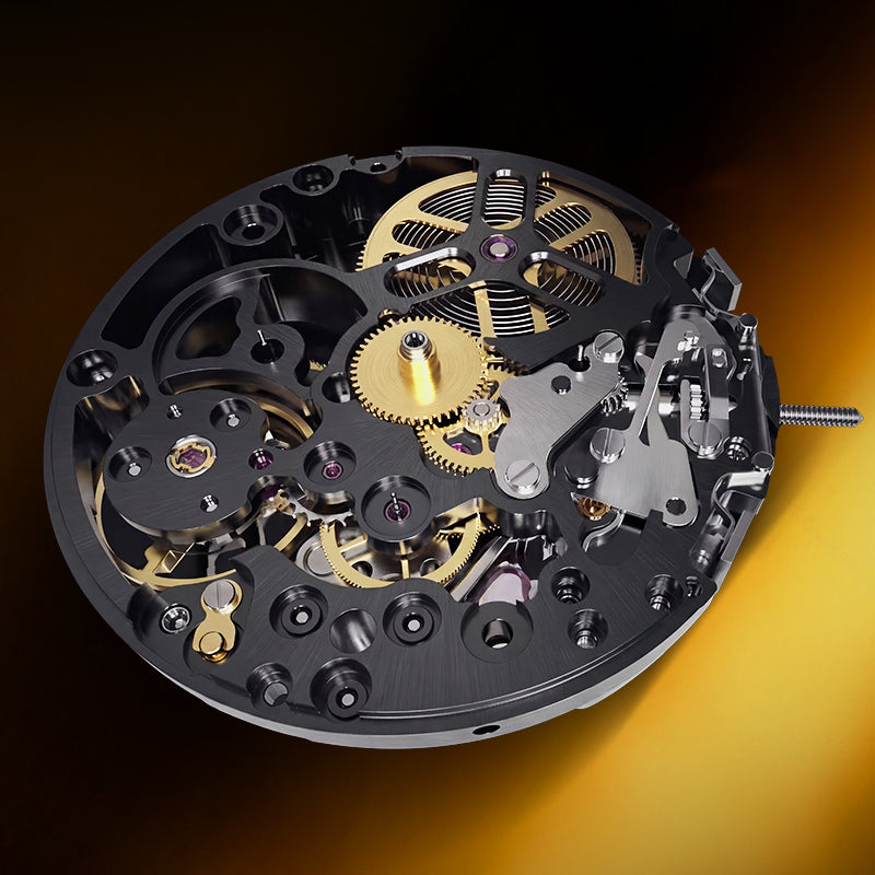 BONEST GATTI BG9014 automatic mechanical chronograph movement detail