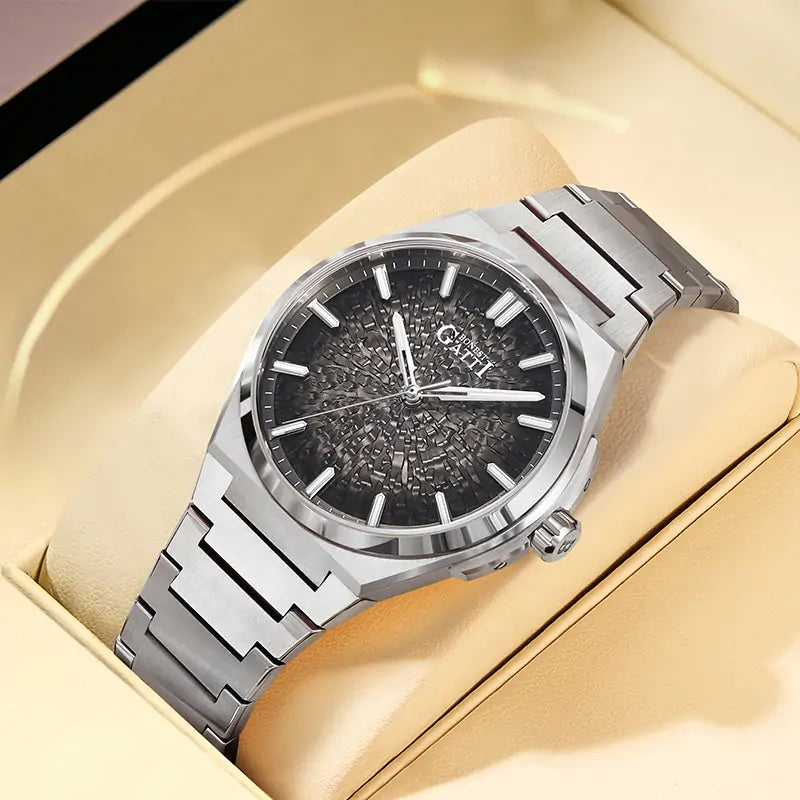 BG8013 Ice Crack Pattern Automatic Watch