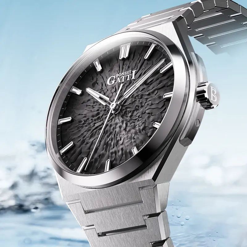 BG8013 Ice Crack Pattern Automatic Watch