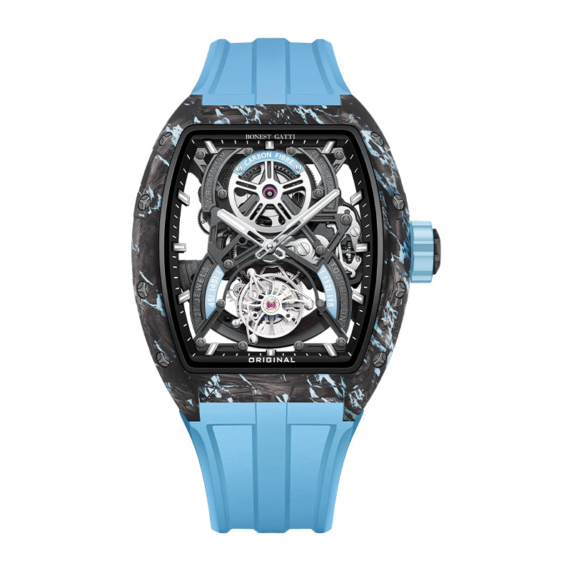 BG9006 Carbon Fiber Tonneau Automatic Tourbillon Watch