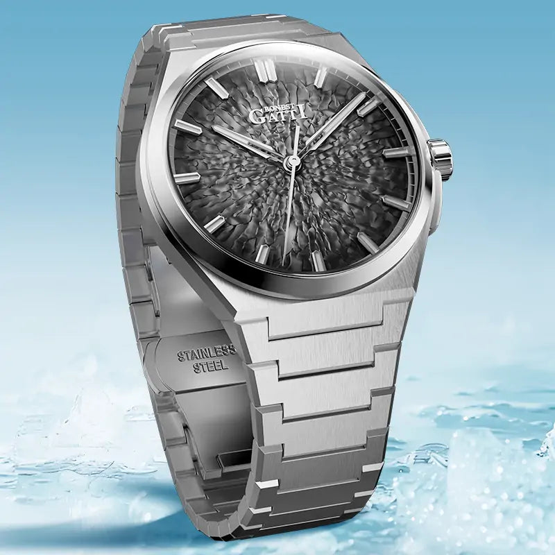 BG8013 Ice Crack Pattern Automatic Watch