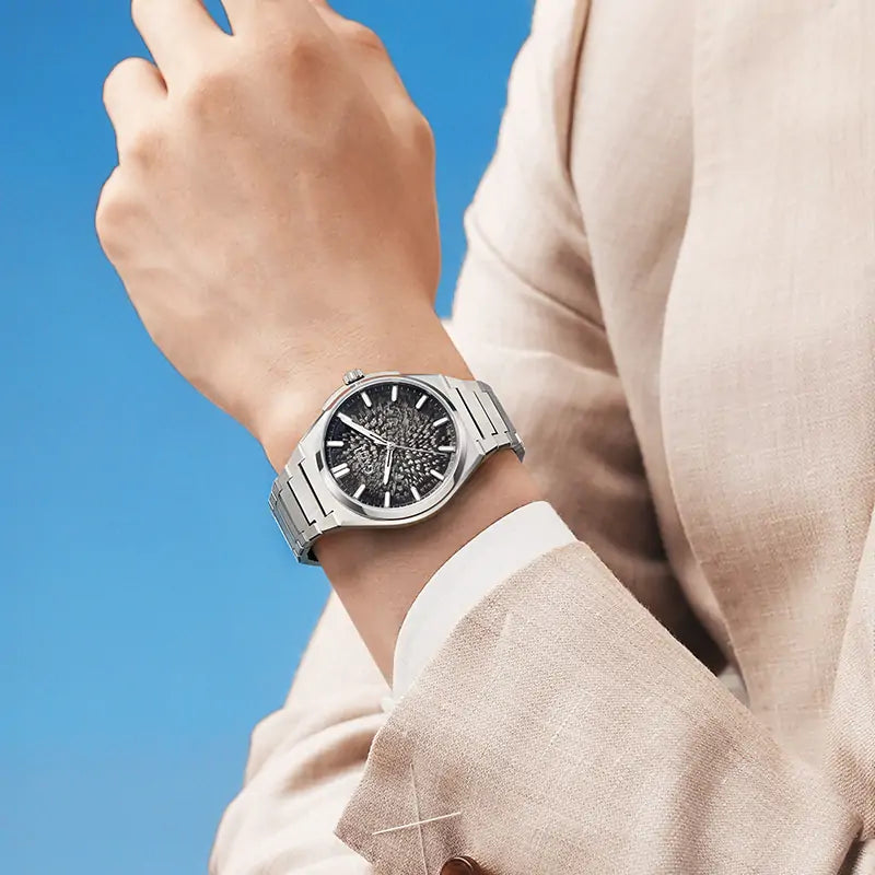 BG8013 Ice Crack Pattern Automatic Watch