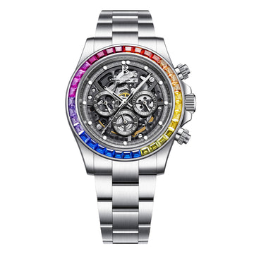 BG8018 Skeleton Automatic Multifunctional Watch