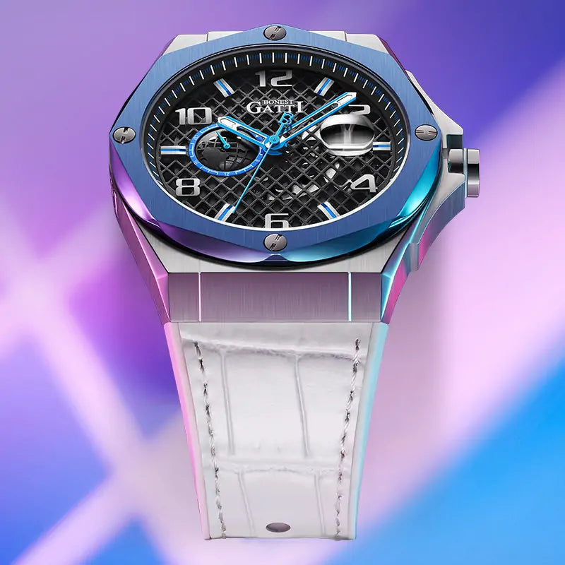 BG8701 Skeleton Automatic Date Watch