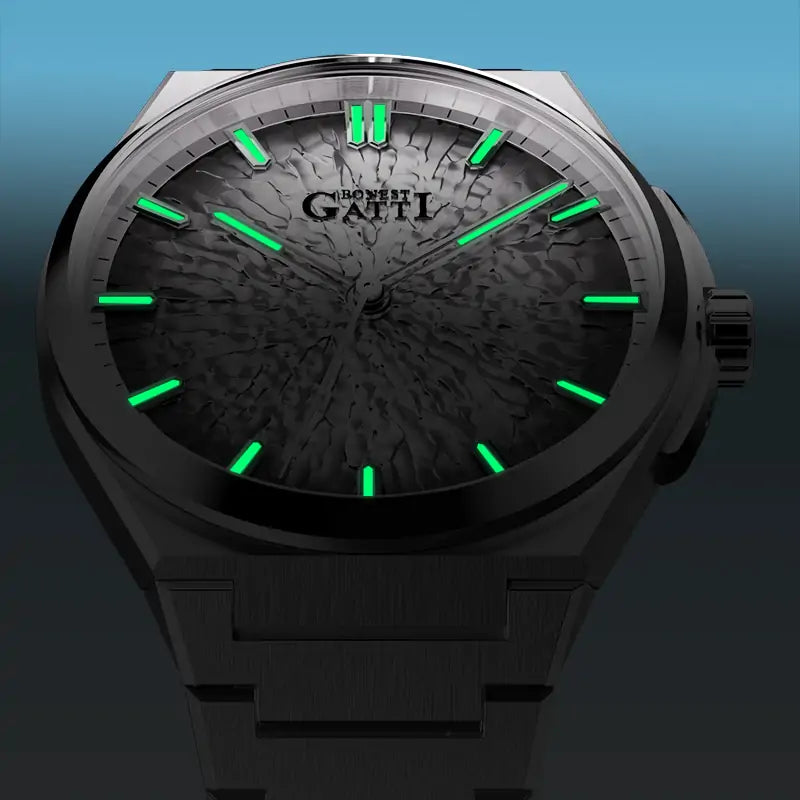 BG8013 Ice Crack Pattern Automatic Watch