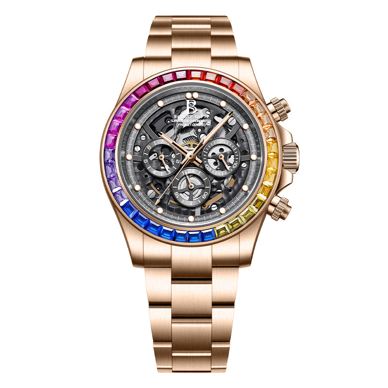 BG8018 Skeleton Automatic Multifunctional Watch