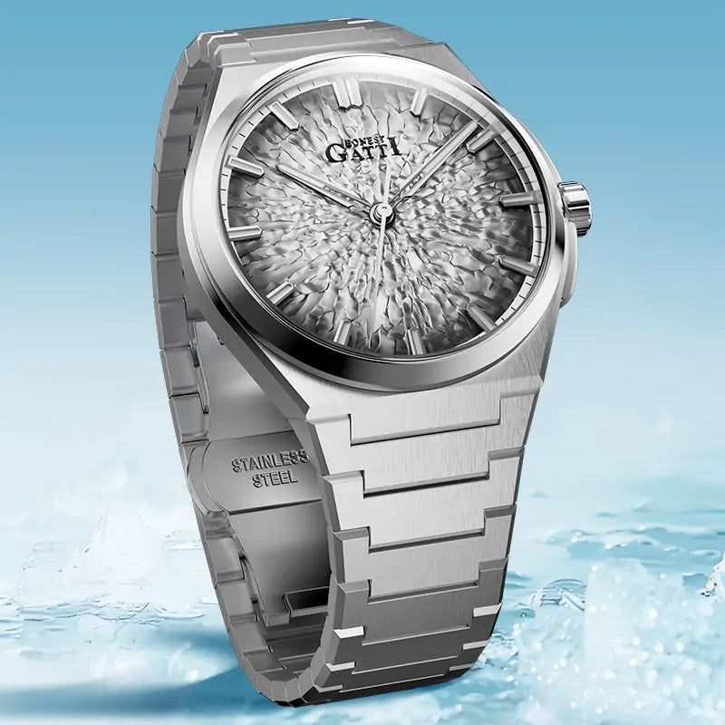 BG8013 Ice Crack Pattern Automatic Watch