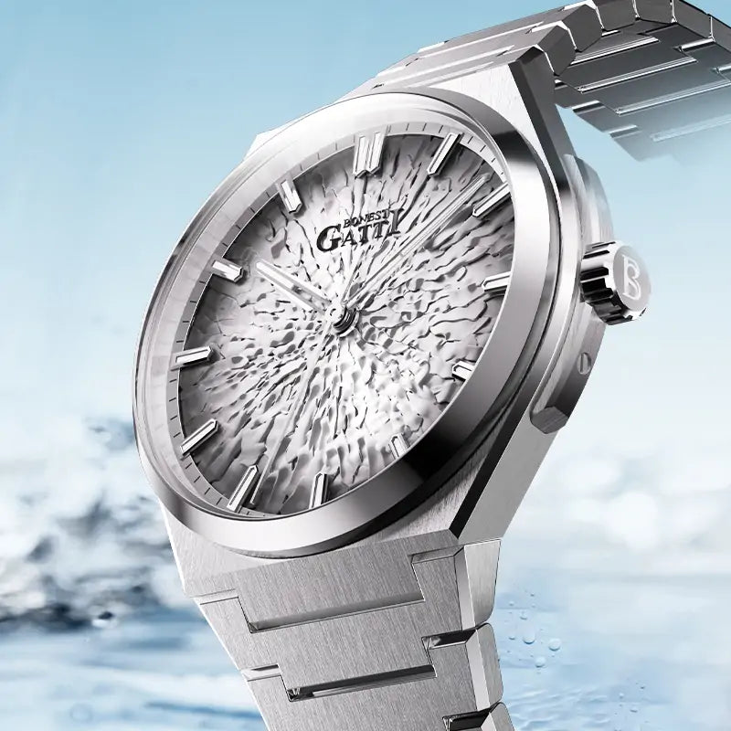 BG8013 Ice Crack Pattern Automatic Watch
