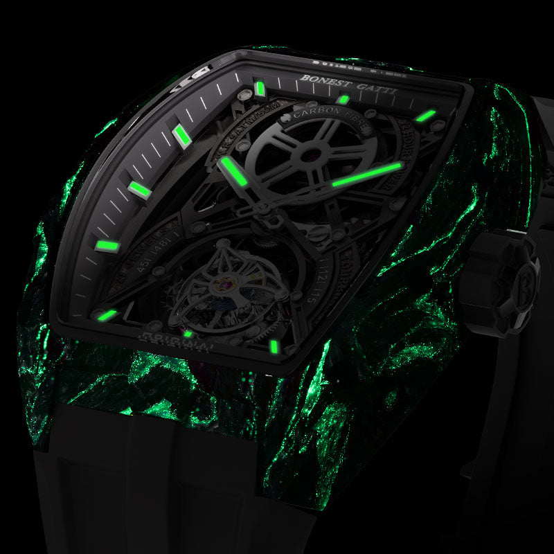 BG9006 Carbon Fiber Tonneau Automatic Tourbillon Watch