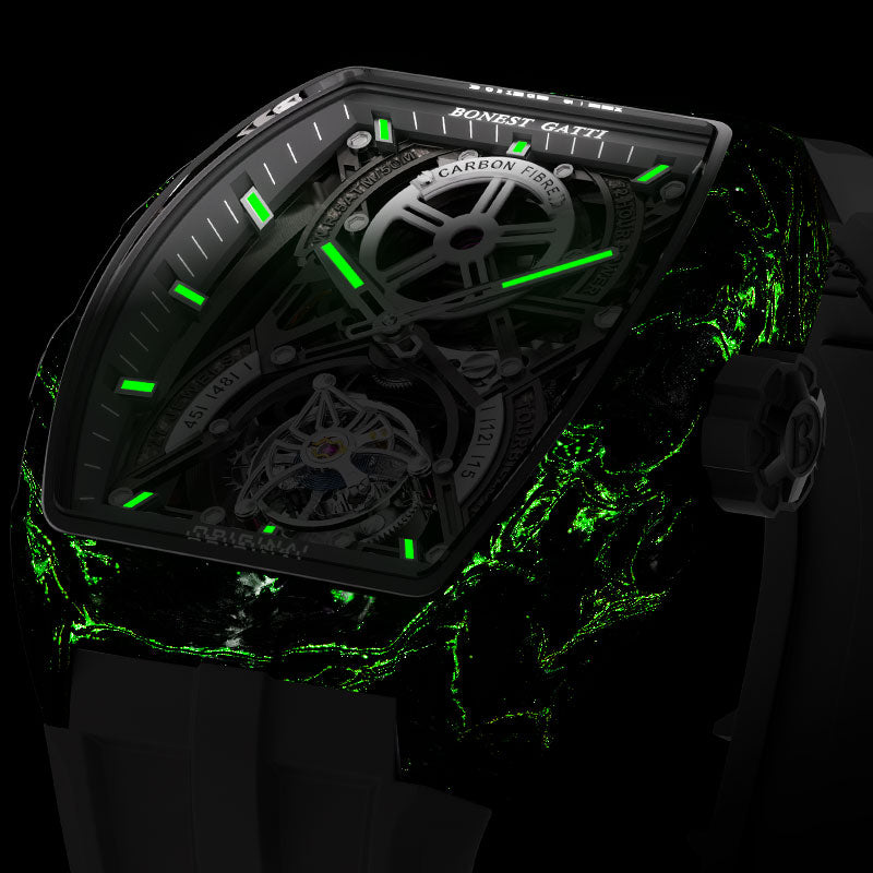 BG9006 Carbon Fiber Tonneau Automatic Tourbillon Watch
