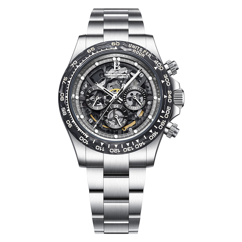 BG8019 Skeleton Automatic Multifunctional Watch