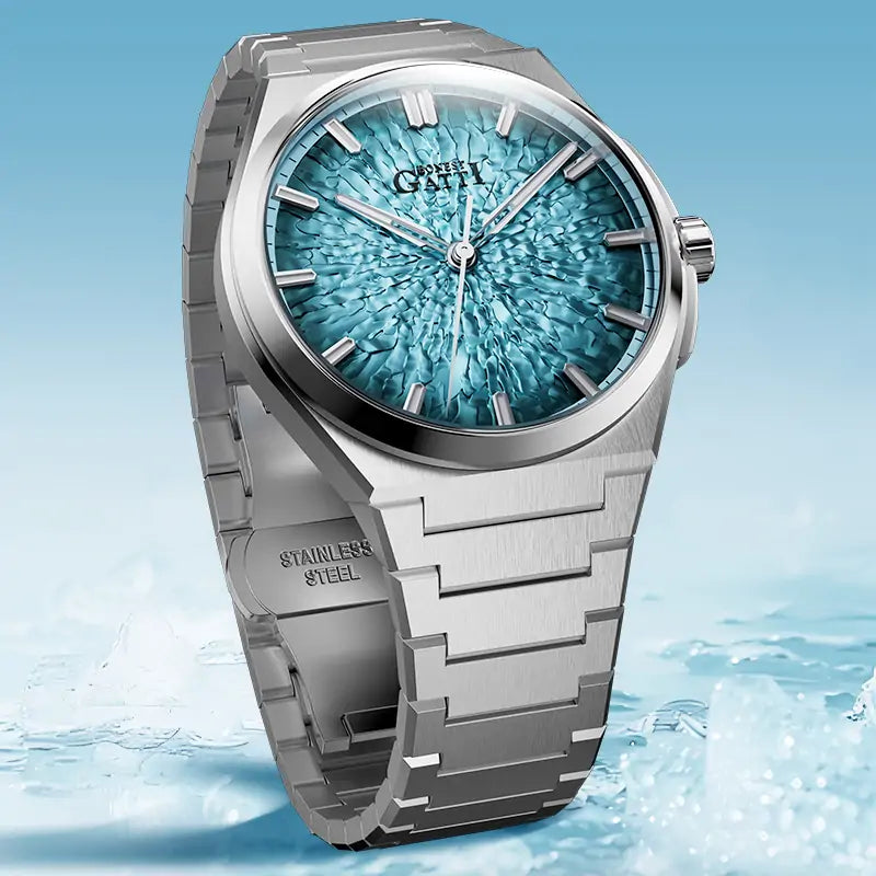 BG8013 Ice Crack Pattern Automatic Watch