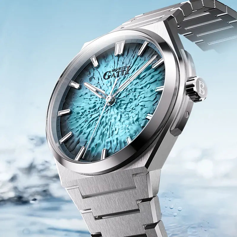 BG8013 Ice Crack Pattern Automatic Watch