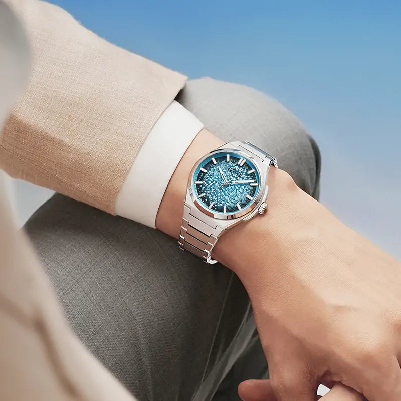 BG8013 Ice Crack Pattern Automatic Watch