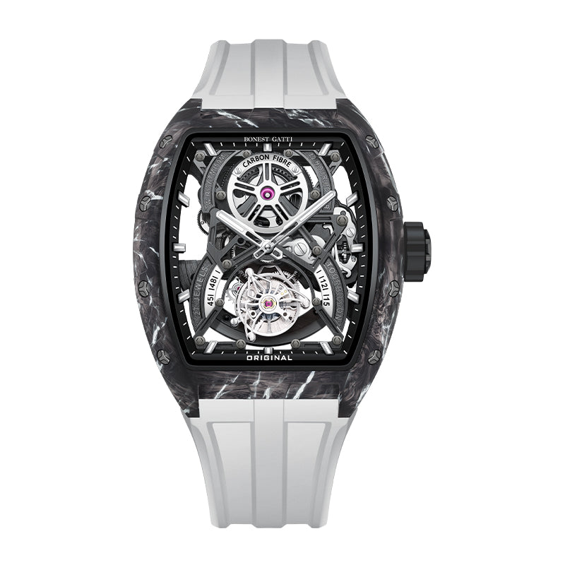 BG9006 Carbon Fiber Tonneau Automatic Tourbillon Watch