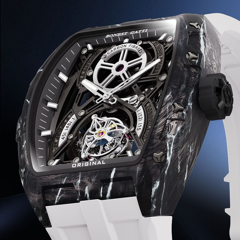 BG9006 Carbon Fiber Tonneau Automatic Tourbillon Watch