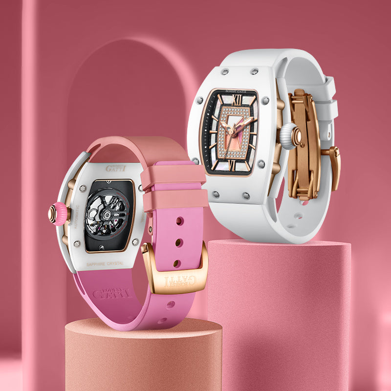 BG3003 Women Skeleton Tonneau Automatic Watch