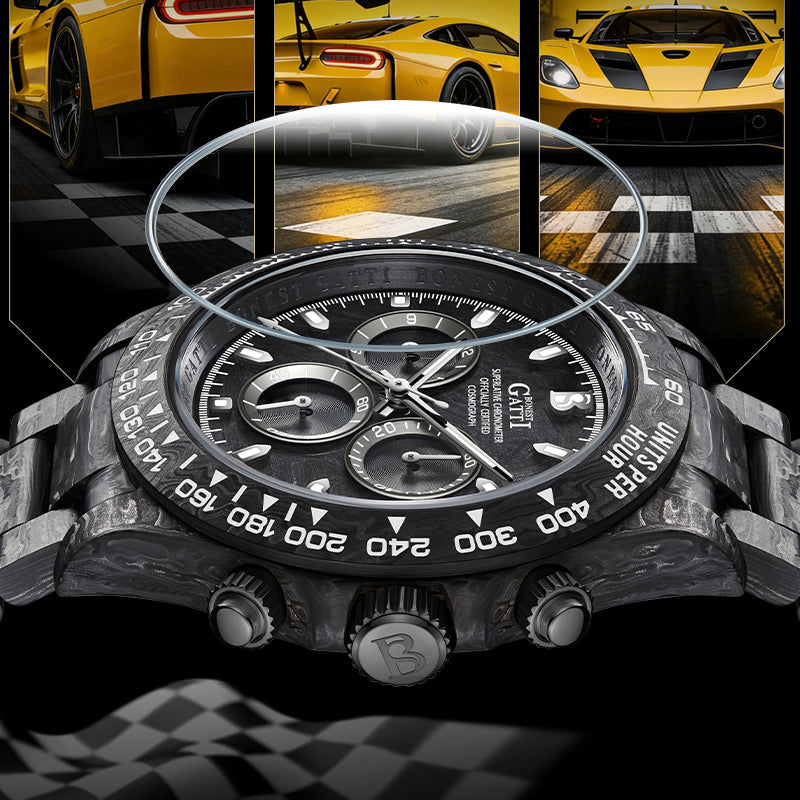 BG9012 Fully Luminous Carbon Fiber Automatic Mechanical Watch
