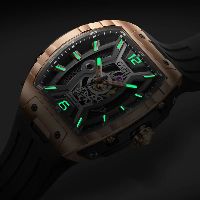 BG5601 Skeleton Automatic Tonneau Watch