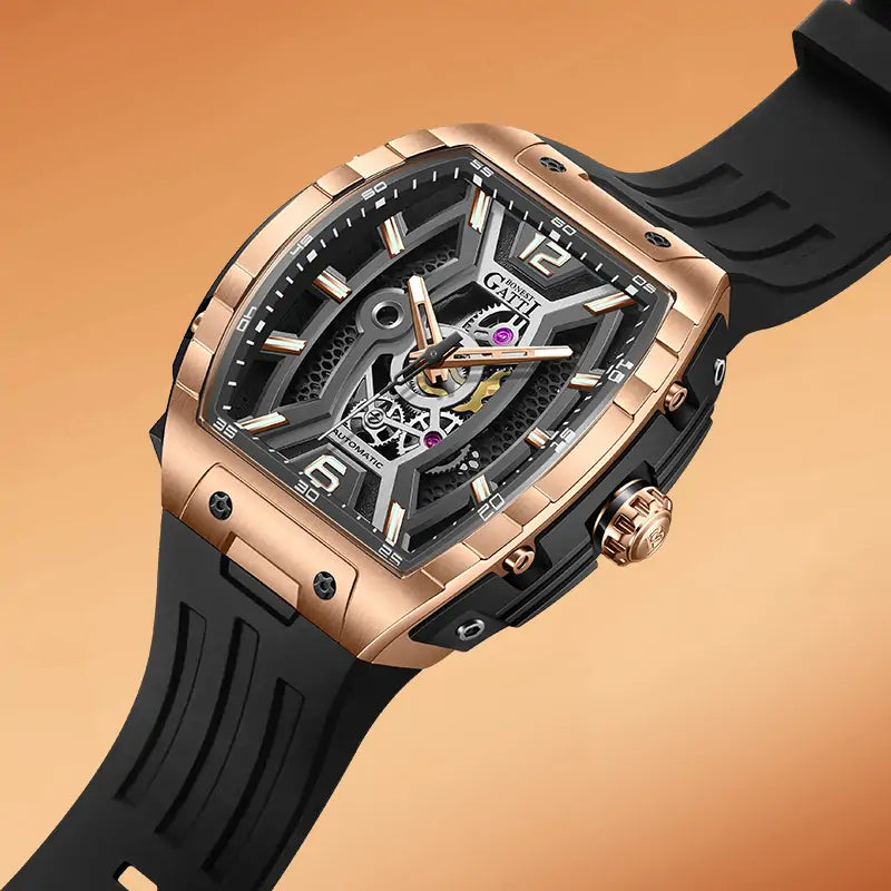 BG5601 Skeleton Automatic Tonneau Watch