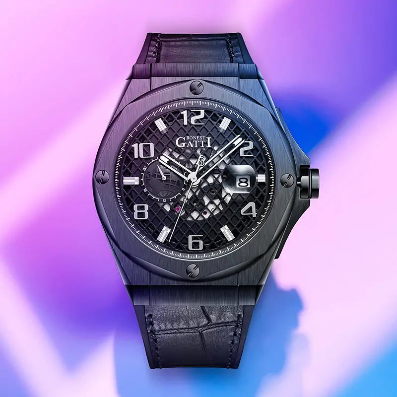 BG8701 Skeleton Automatic Date Watch