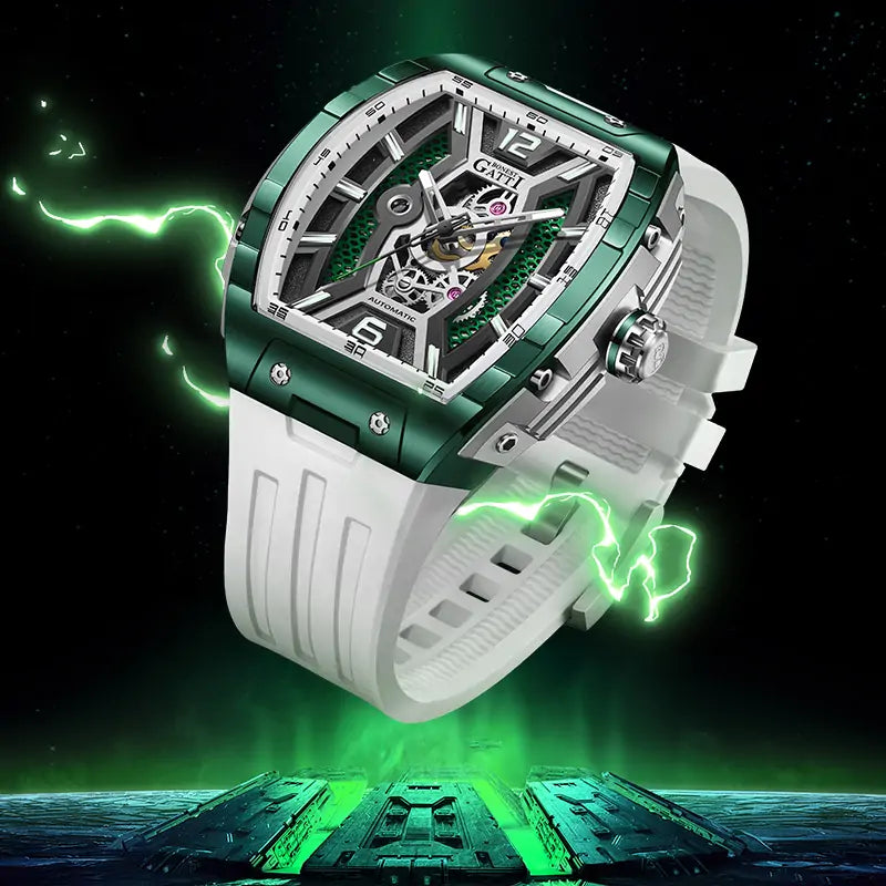 BG5601 Skeleton Automatic Tonneau Watch