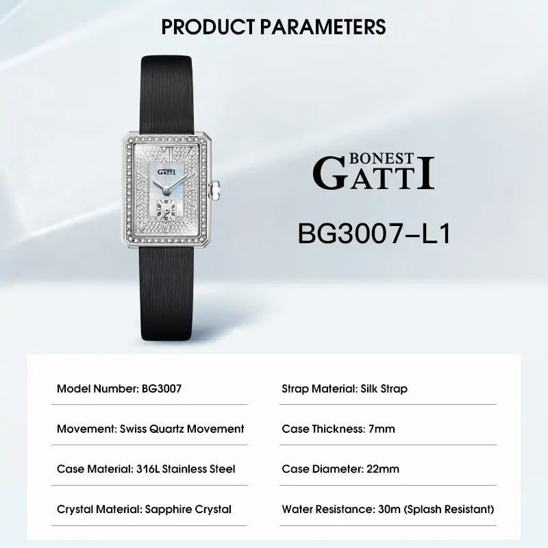 Square Women's Watch with Mother of Pearl | BG3007