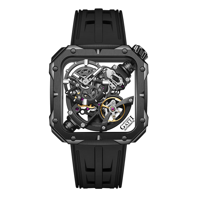 BG4001 Square Skeleton Automatic Watch