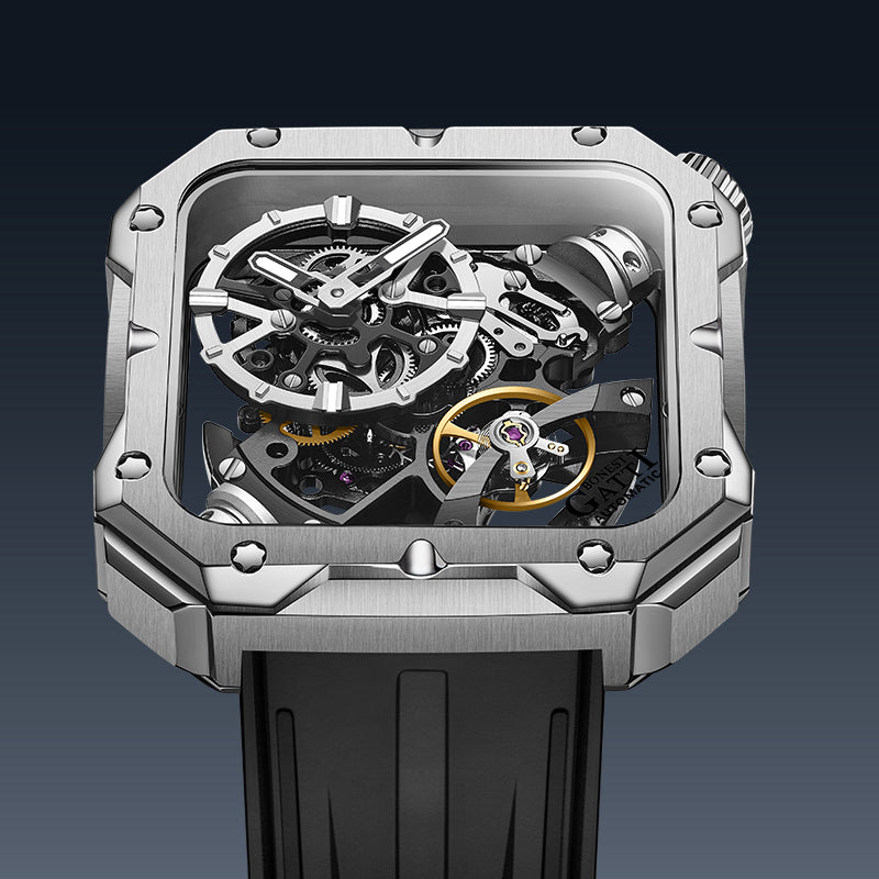 BG4001 Square Skeleton Automatic Watch