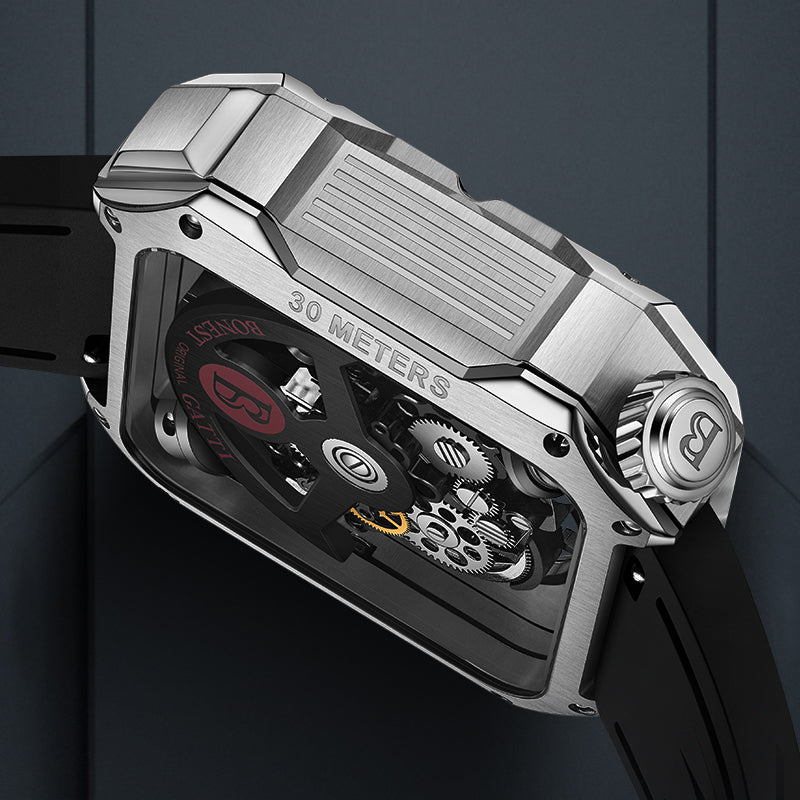 BG4001 Square Skeleton Automatic Watch