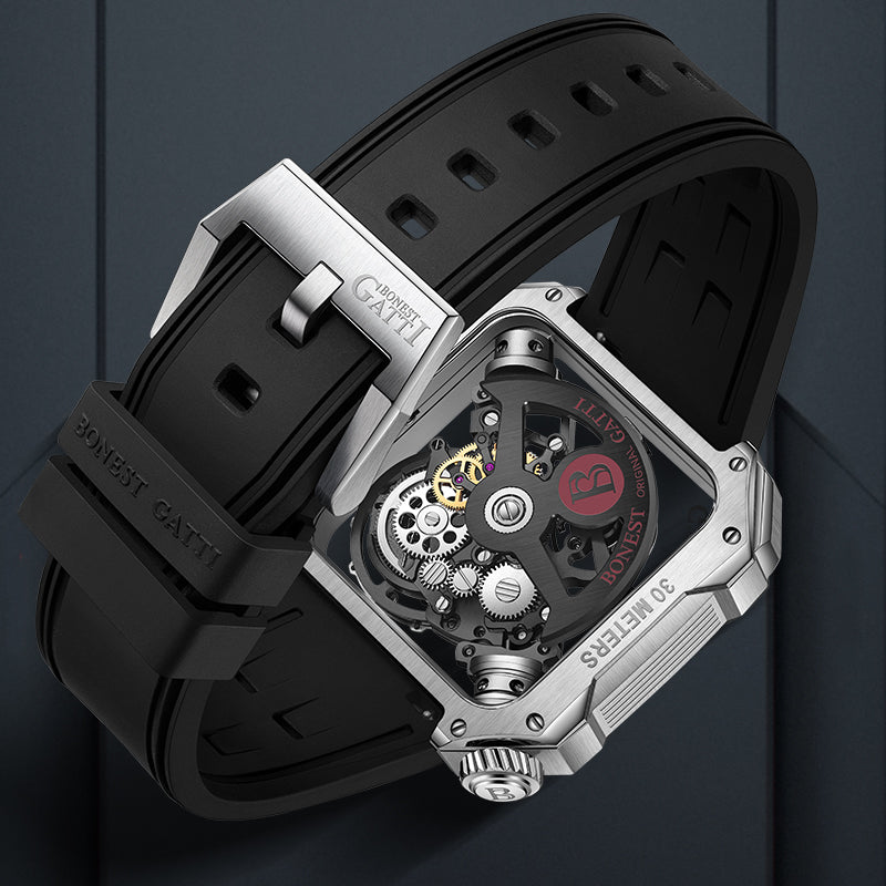 BG4001 Square Skeleton Automatic Watch