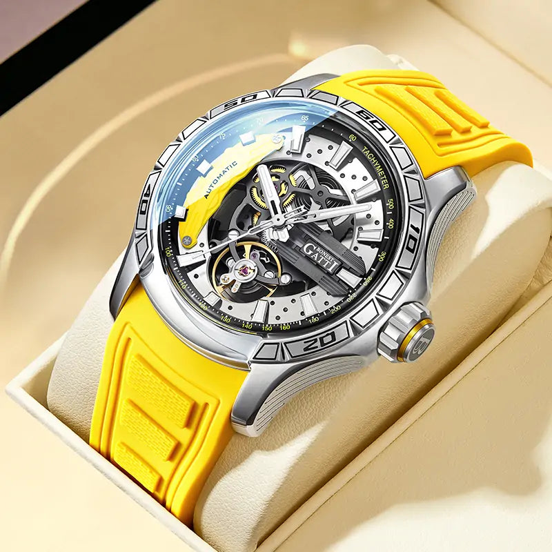 BG4005 Round Skeleton Automatic Watch
