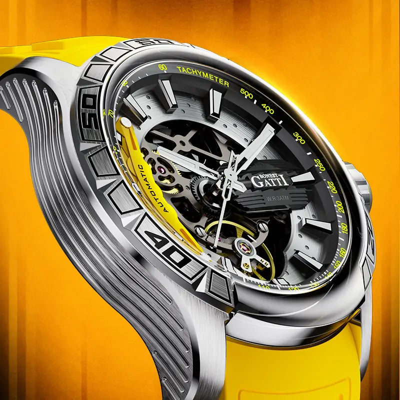 BG4005 Round Skeleton Automatic Watch