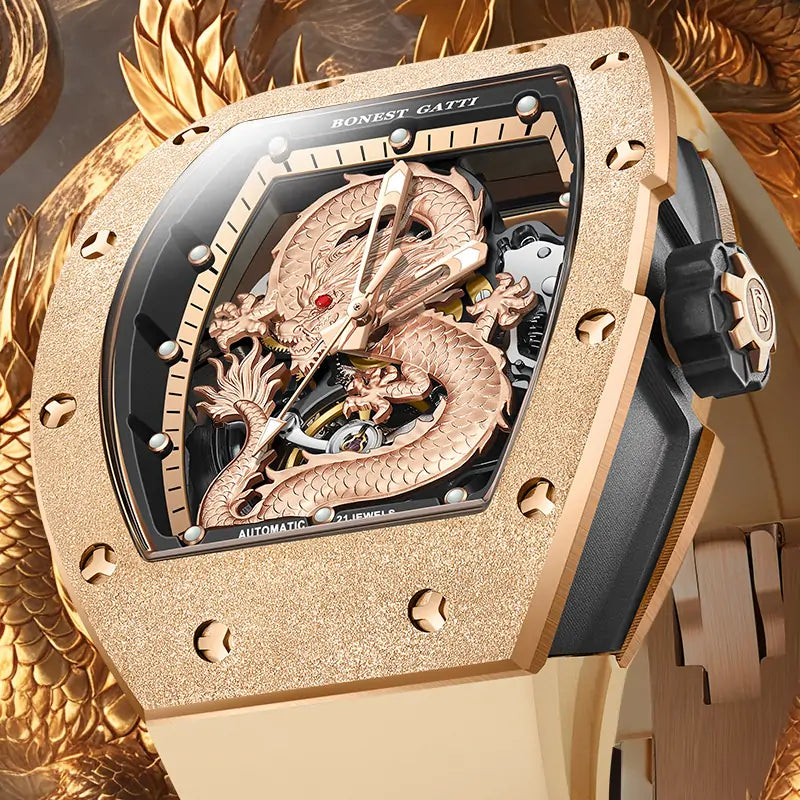 BG5003 Dragon Stainless Steel Automatic Watch