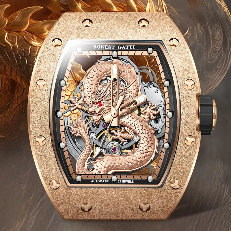 BG5003 Dragon Stainless Steel Automatic Watch