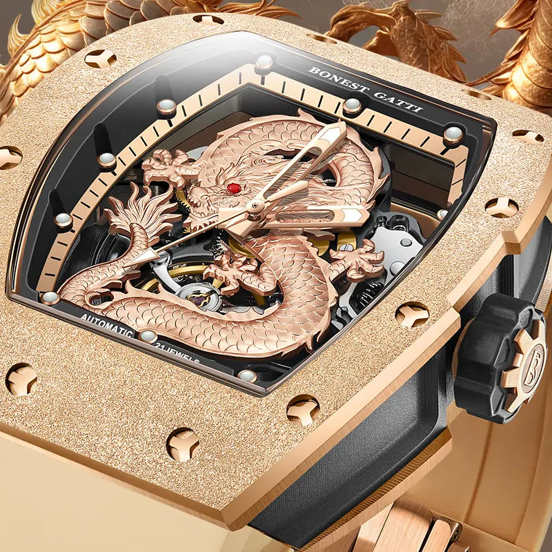 BG5003 Dragon Stainless Steel Automatic Watch