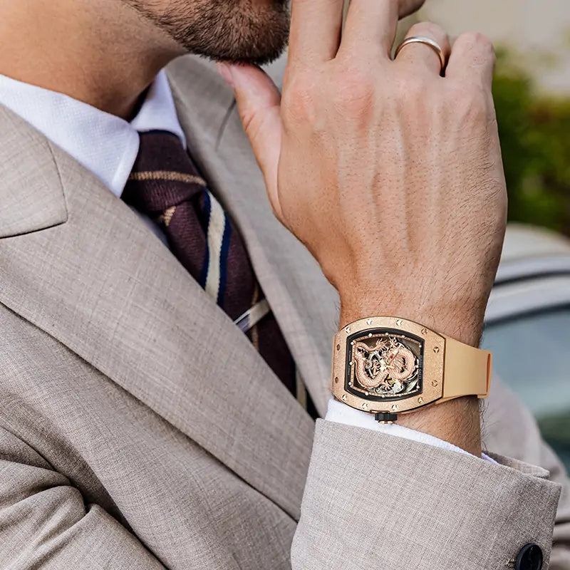 BG5003 Dragon Stainless Steel Automatic Watch
