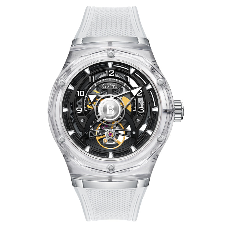BG5806 Crystal Case Skeleton Automatic Watch
