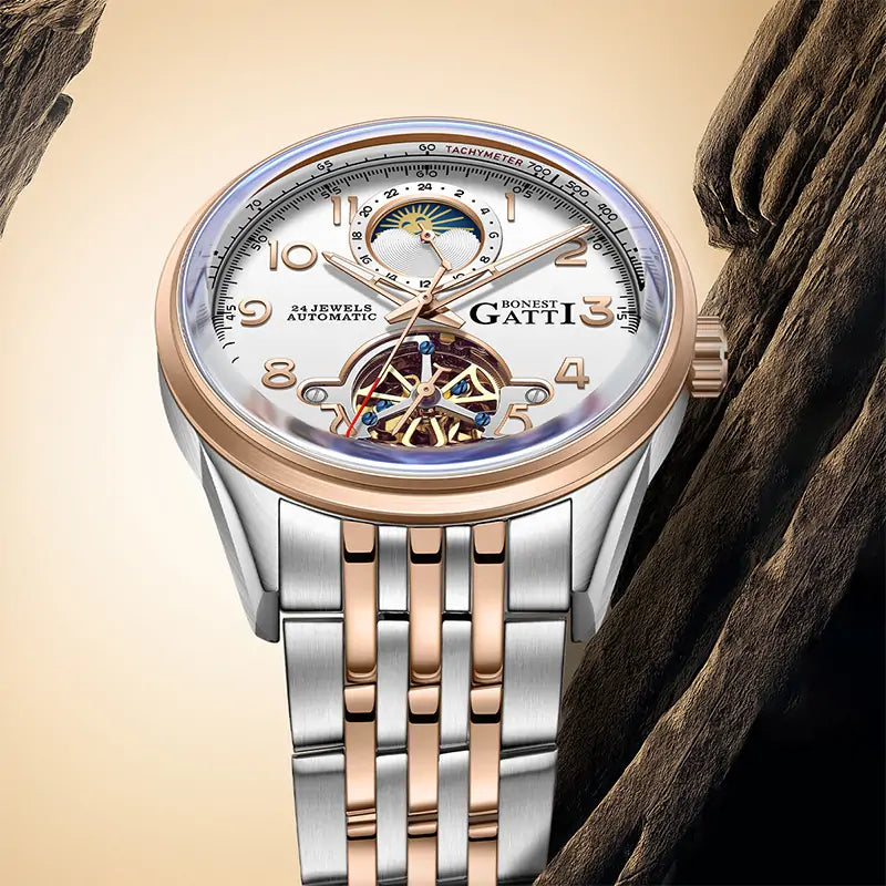 BG5808 Moon Phase Business Automatic Watch