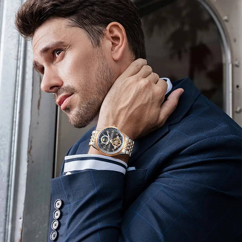 BG5808 Moon Phase Business Automatic Watch