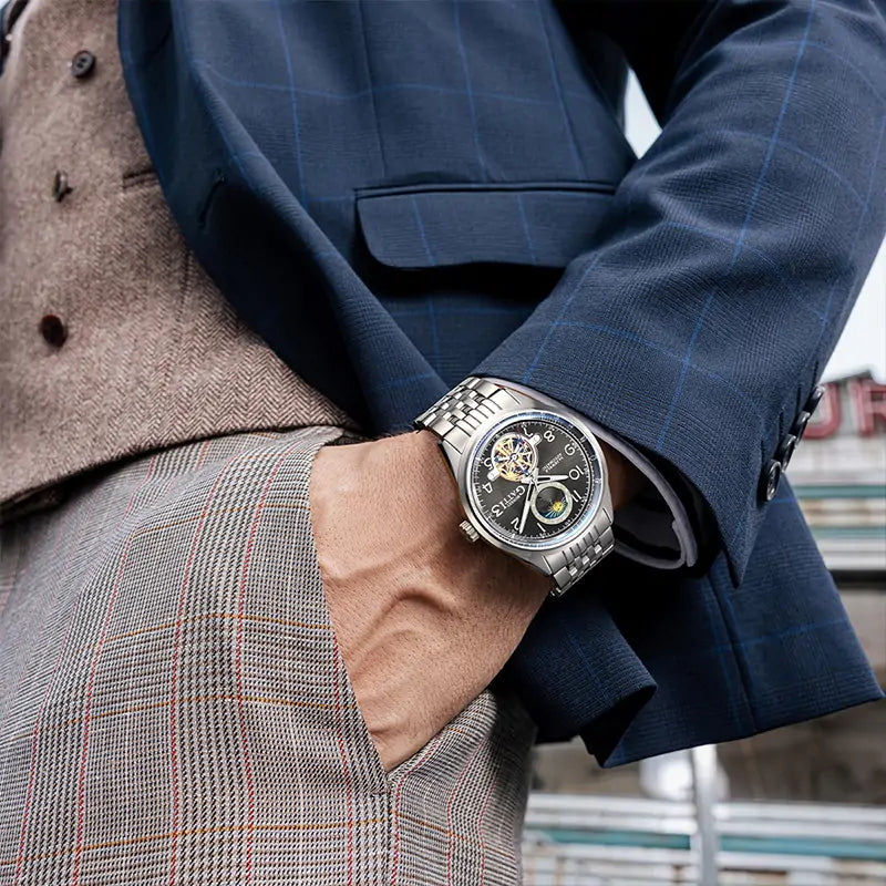 BG5808 Moon Phase Business Automatic Watch
