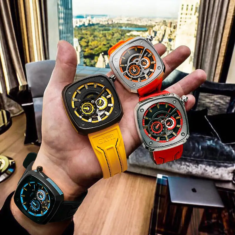 BG6601 Square Skeleton Automatic Watch