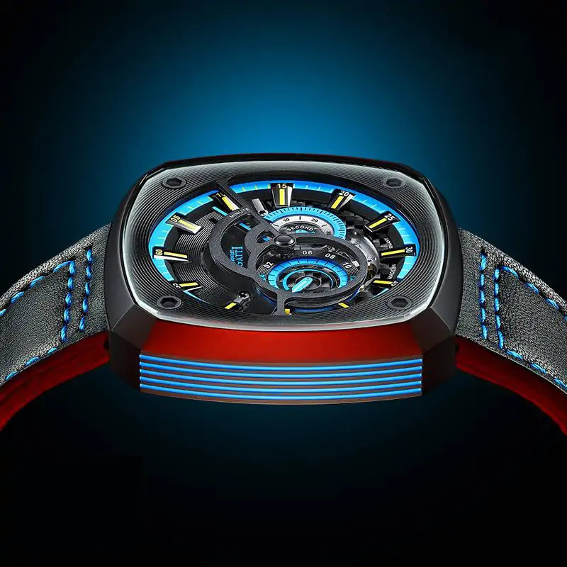 BG6601 Square Skeleton Automatic Watch