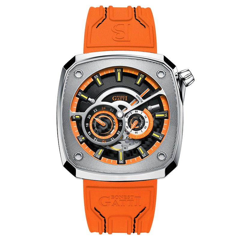 BG6601 Square Skeleton Automatic Watch