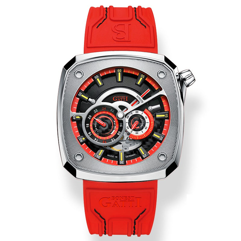 BG6601 Square Skeleton Automatic Watch