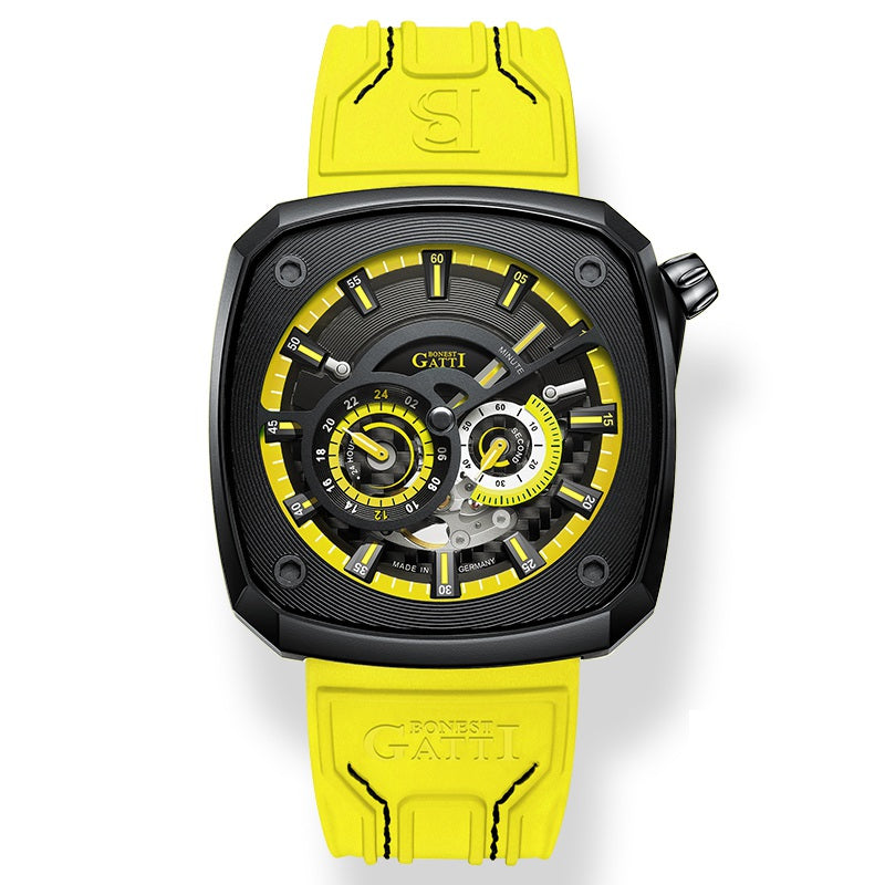 BG6601 Square Skeleton Automatic Watch
